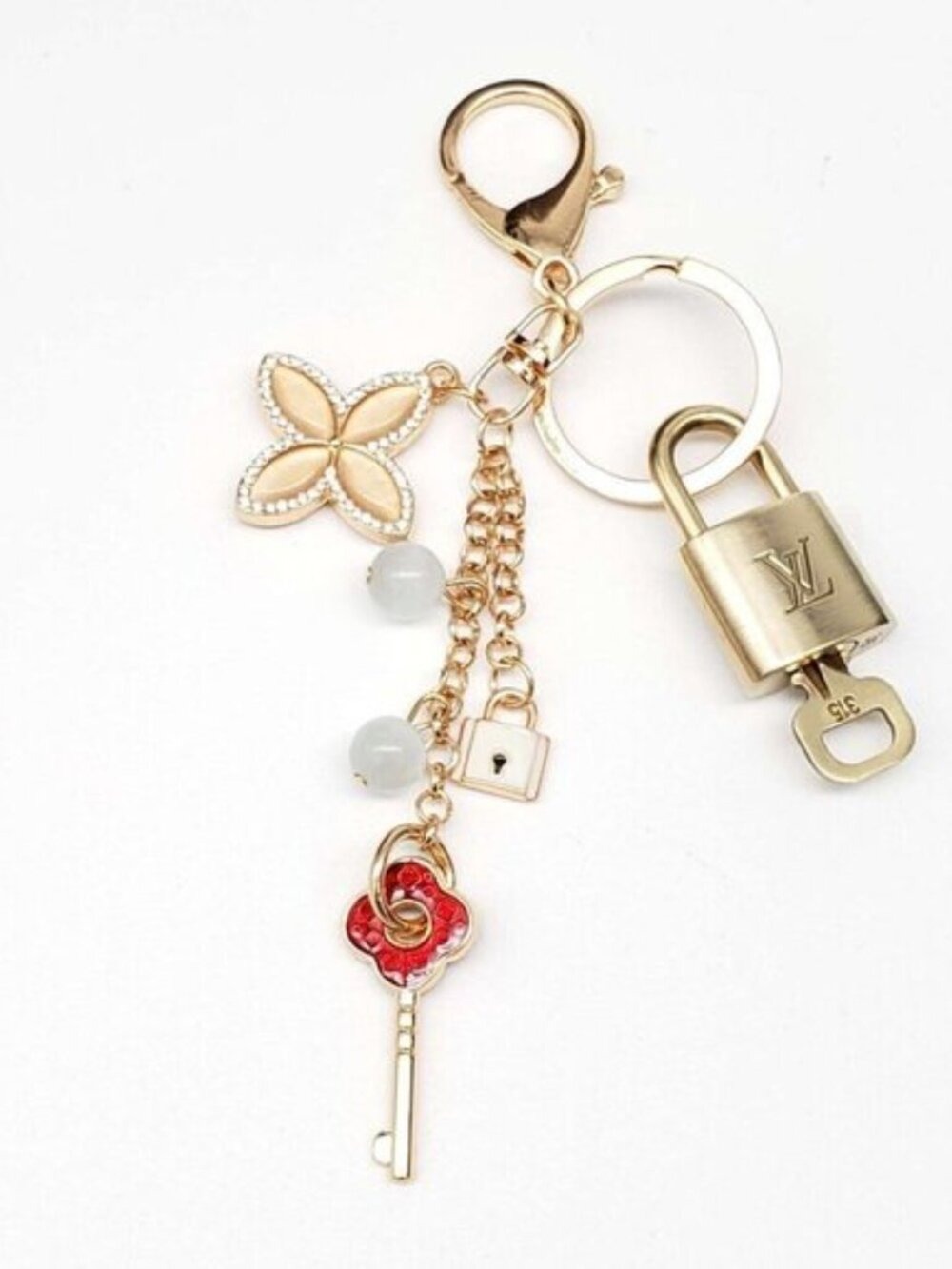 Authentic Louis Vuitton Gold Lock 🔒 Keychain Bag Unbranded Charm LV